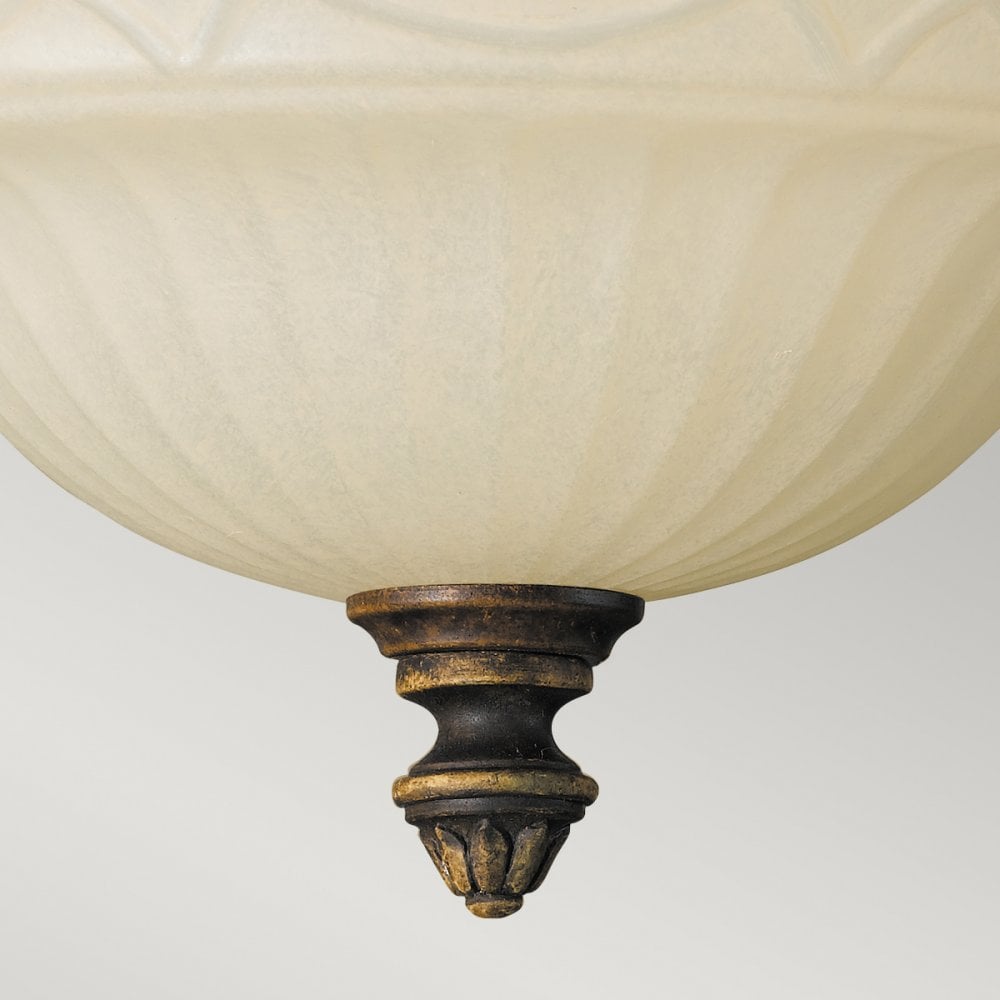 Drawing Room Two Light Flush Mount in Walnut