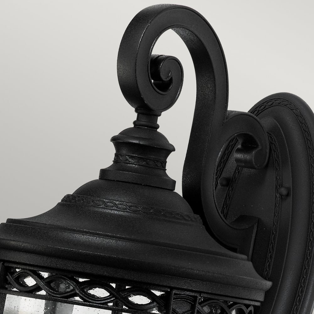 English Bridle 3 Light Large Wall Lantern in Black