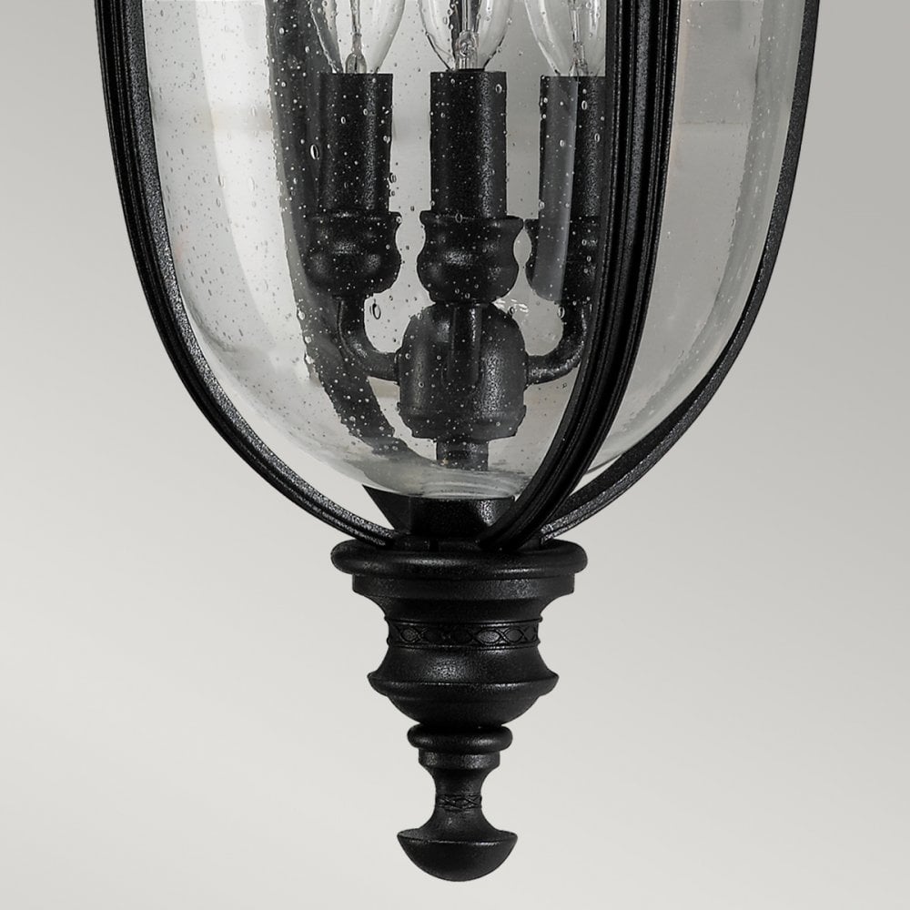 English Bridle 3 Light Large Wall Lantern in Black