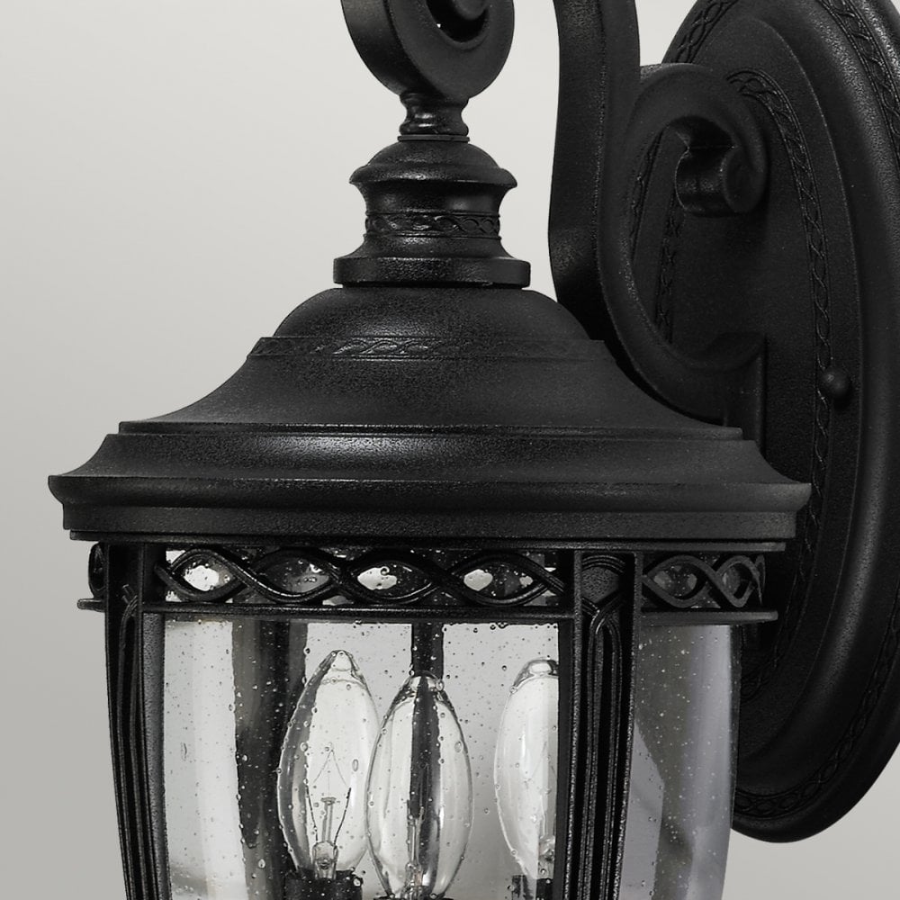English Bridle 3 Light Medium Wall Lantern in Black
