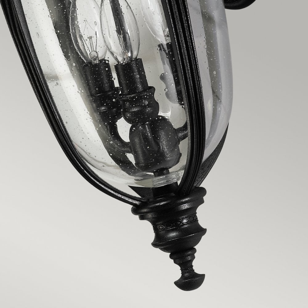 English Bridle 3 Light Medium Wall Lantern in Black
