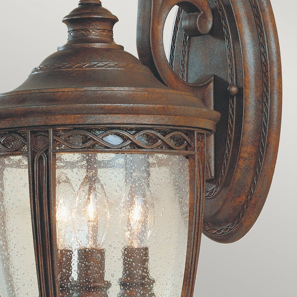English Bridle 3 Light Medium Wall Lantern in British Bronze