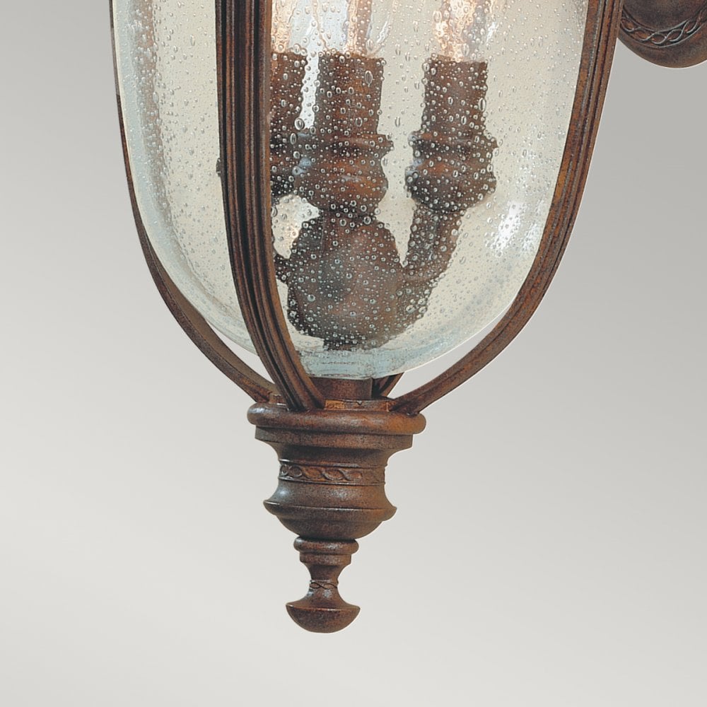English Bridle 3 Light Medium Wall Lantern in British Bronze
