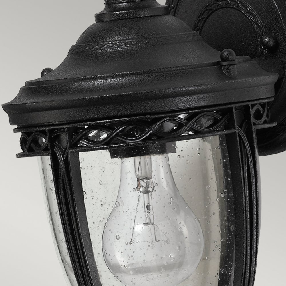 English Bridle 1 Light Small Wall Lantern in Black