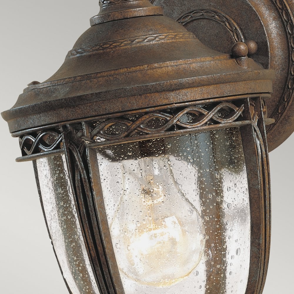 English Bridle 1 Light Small Wall Lantern in British Bronze