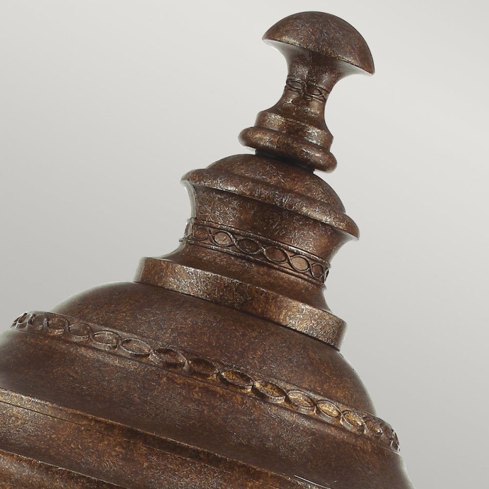 English Bridle 3 Light Large Pedestal in British Bronze