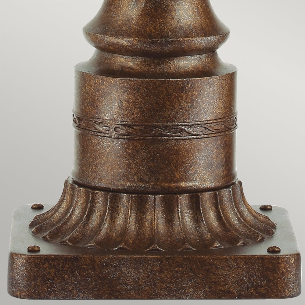 English Bridle 3 Light Large Pedestal in British Bronze