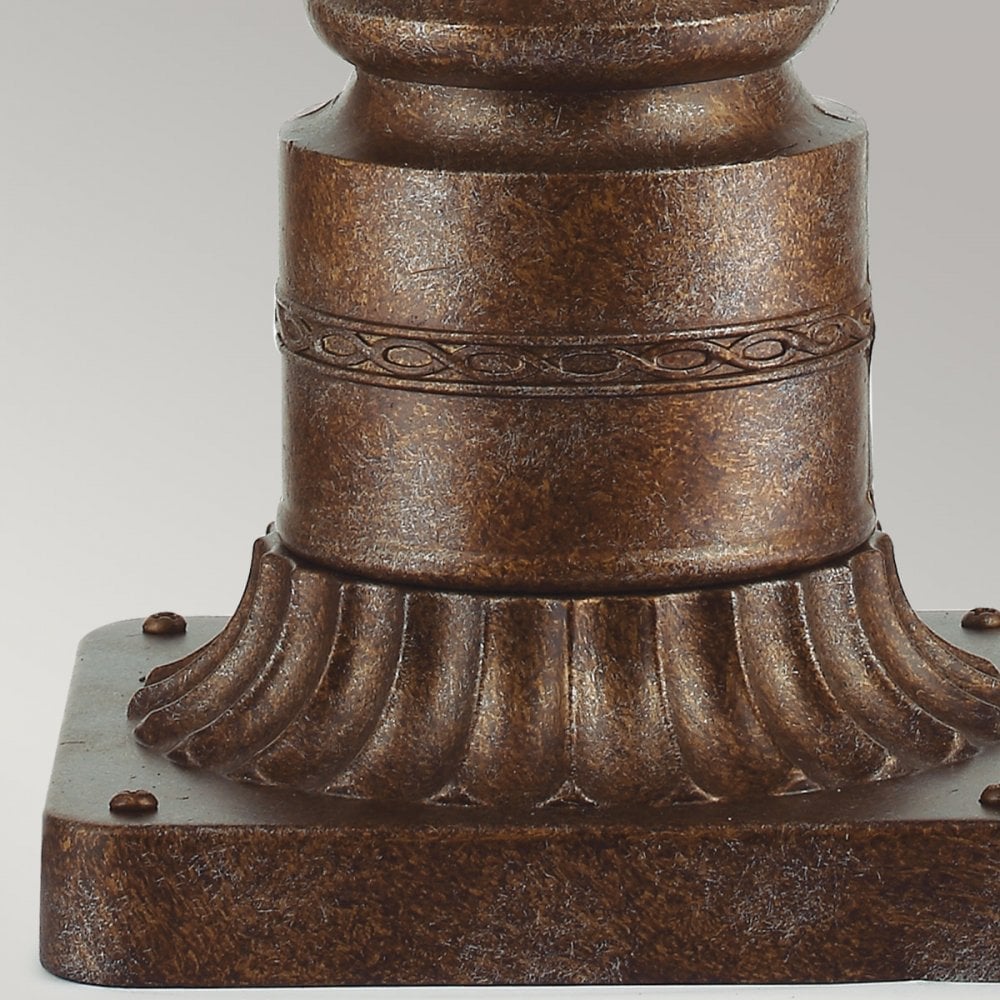 English Bridle 3 Light Medium Pedestal in British Bronze