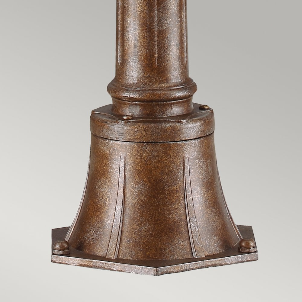 English Bridle 3 Light Medium Pillar Lantern in British Bronze