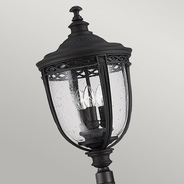 English Bridle 3 Light Large Lamp Post in Black
