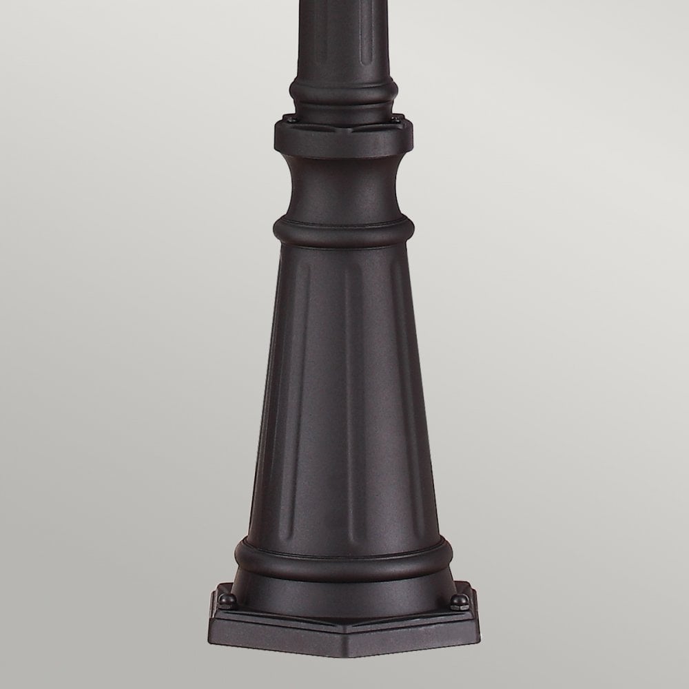 English Bridle 3 Light Large Lamp Post in Black