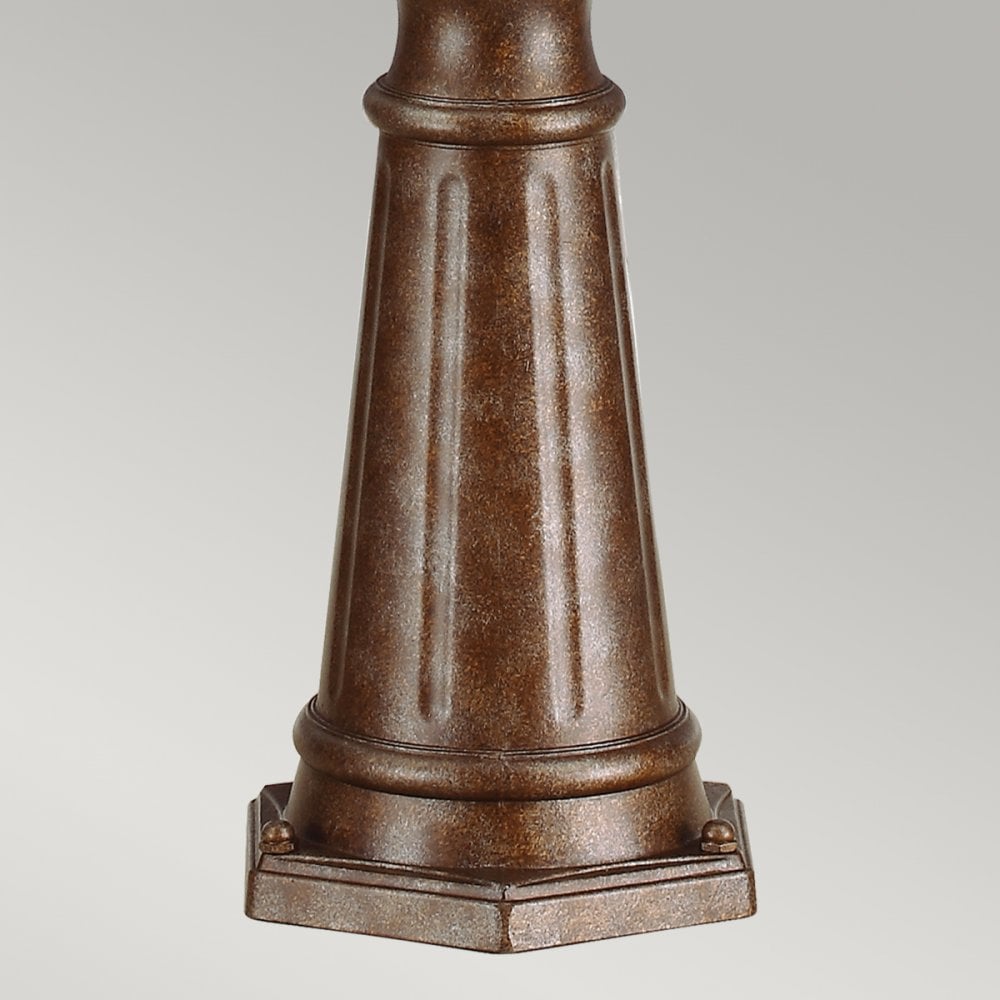 English Bridle 3 Light Large Lamp Post in British Bronze