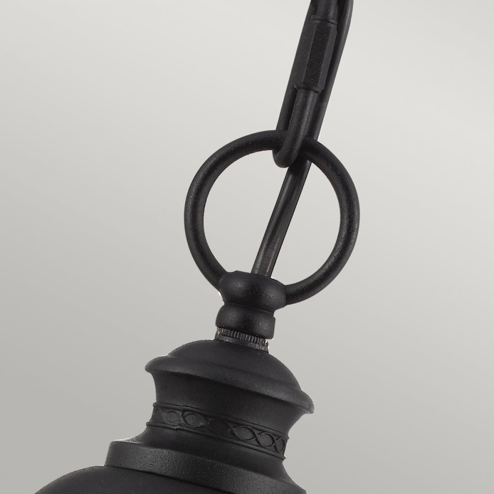 English Bridle 3 Light Large Chain Lantern in Black