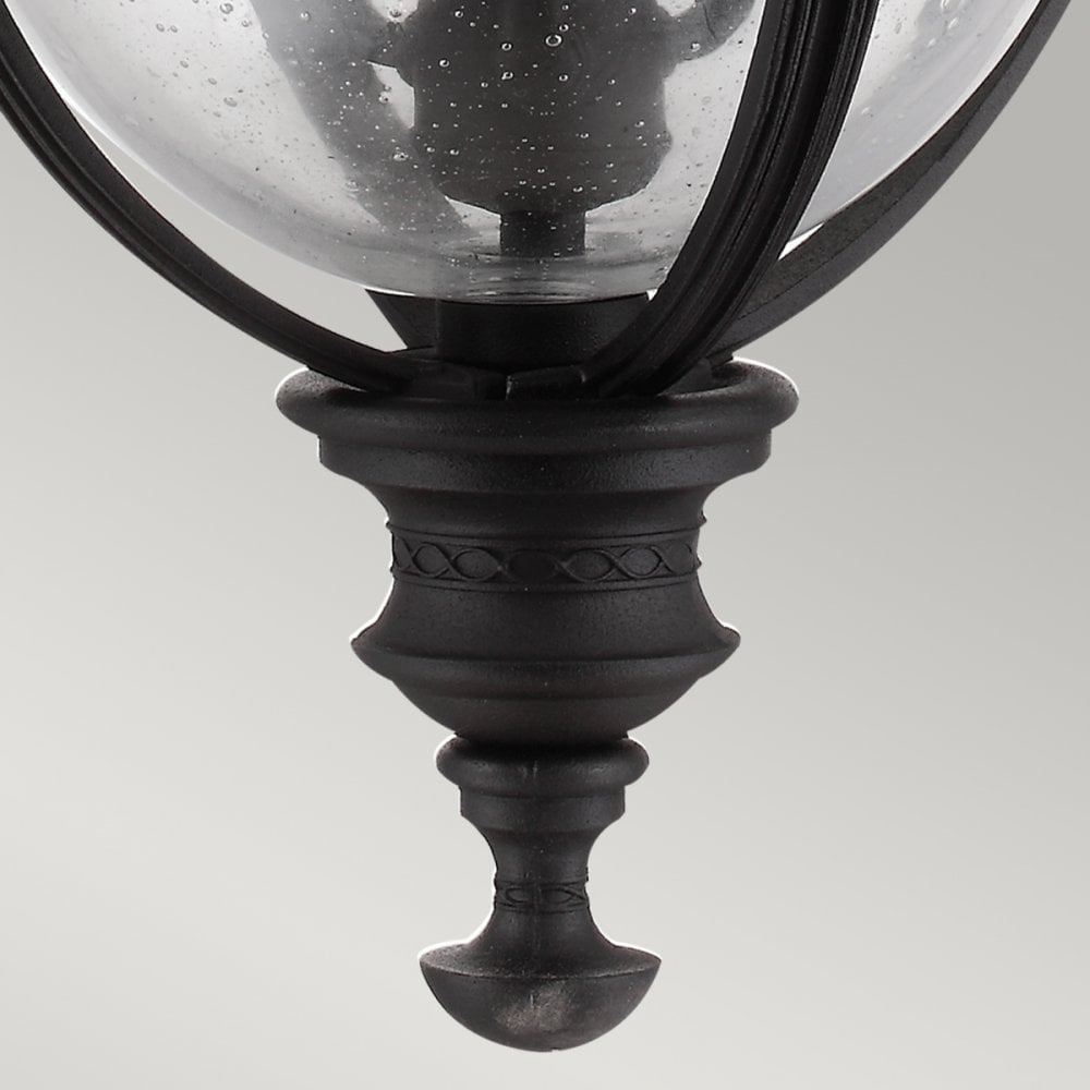 English Bridle 3 Light Large Chain Lantern in Black