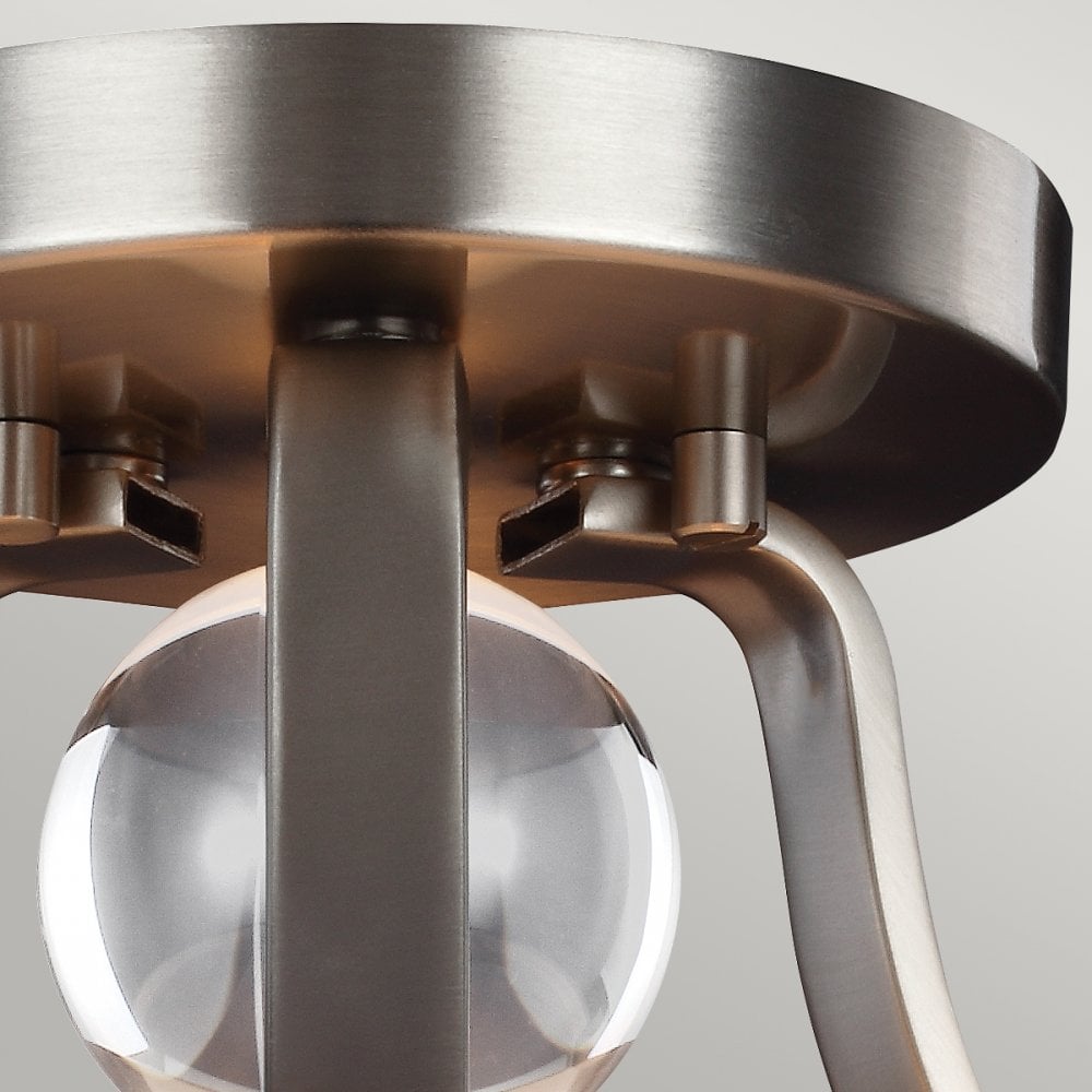 Evington 2 Light Semi-Flush in Satin Nickel