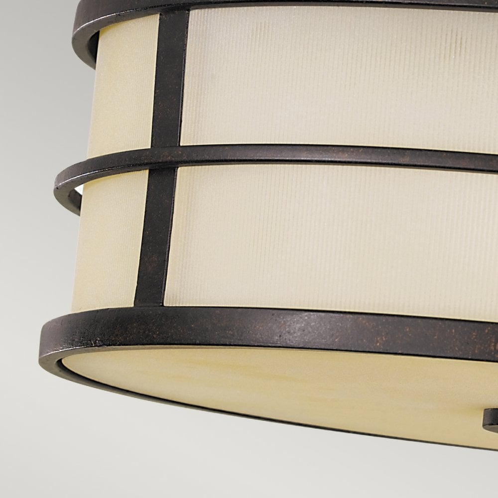 Fusion Three Light Flush Mount in Grecian Bronze