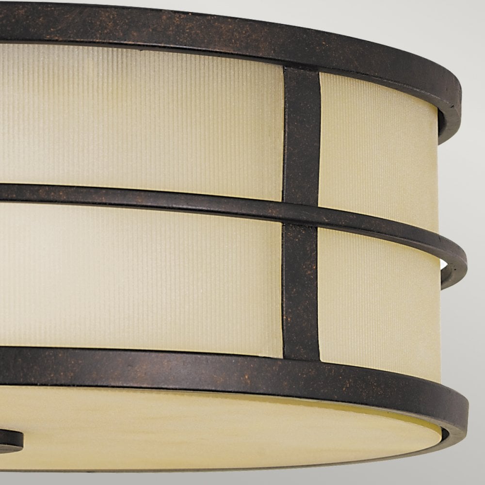 Fusion Three Light Flush Mount in Grecian Bronze