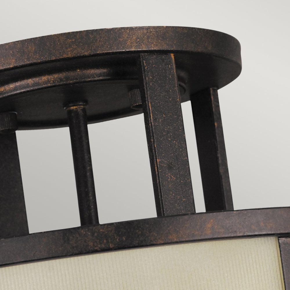 Fusion Three Light Semi-Flush in Grecian Bronze