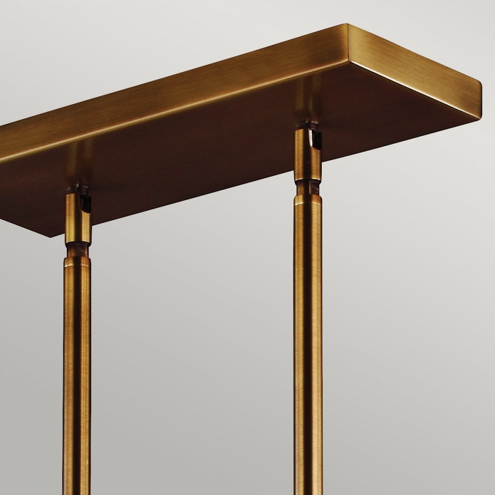 Hobson Three Light Island Chandelier in Aged Brass