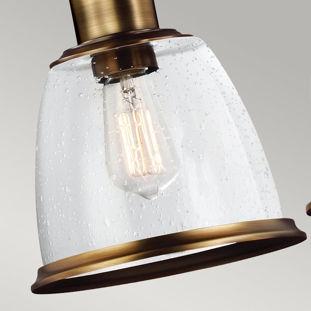 Hobson Three Light Island Chandelier in Aged Brass