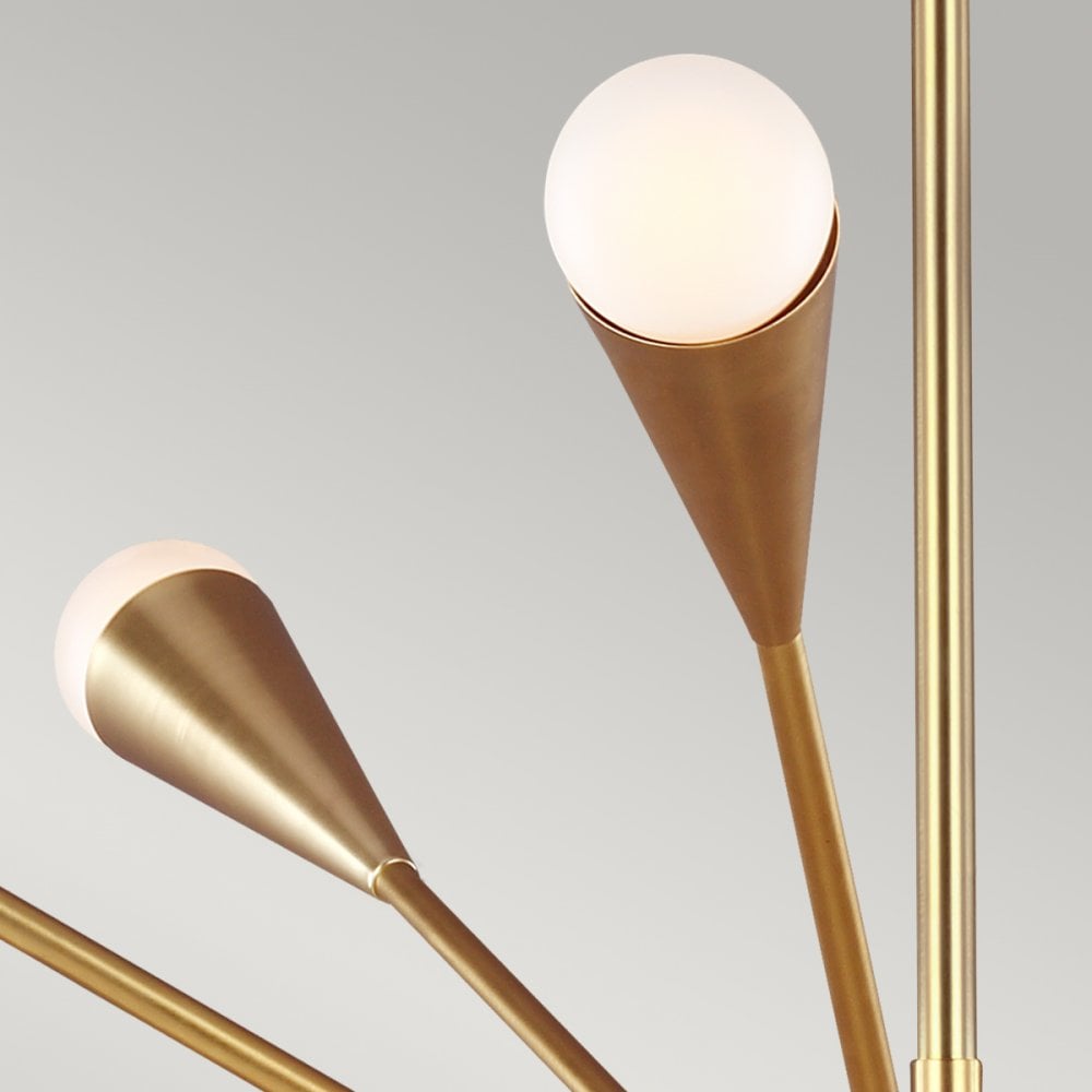 Jax Ten Light Chandelier in Burnished Brass