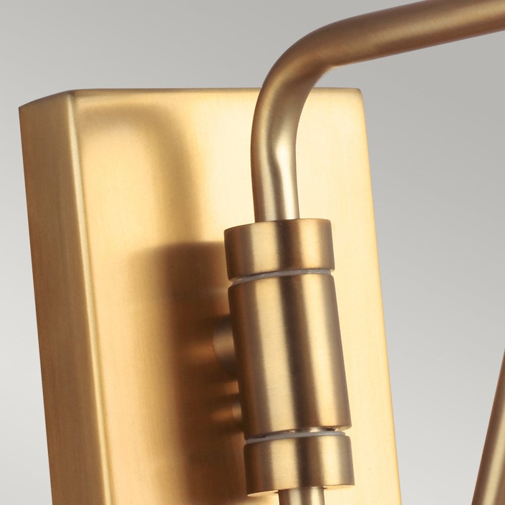 Joan Single Wall Light in Midnight Black & Burnished Brass