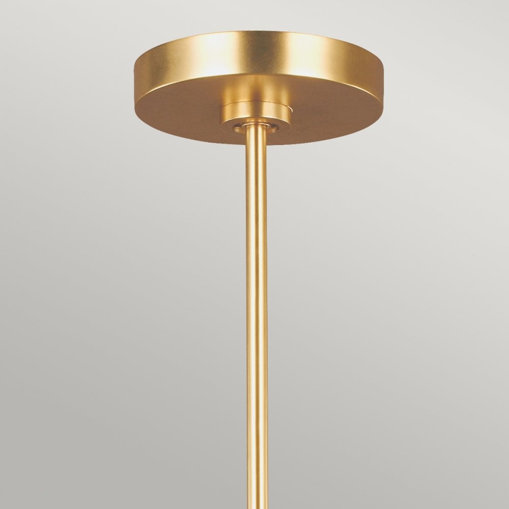 Joan Five Light Chandelier in Matt White & Burnished Brass