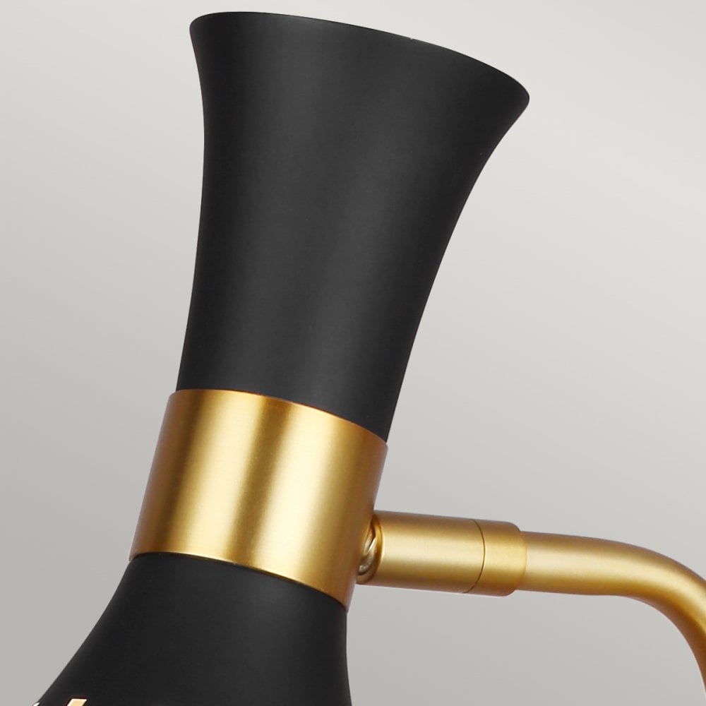 Joan Table Lamp in Midnight Black & Burnished Brass