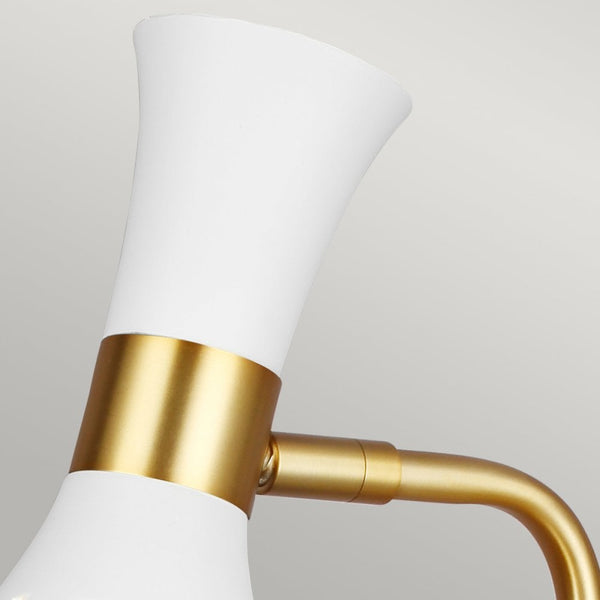 Joan Table Lamp in Matt White & Burnished Brass