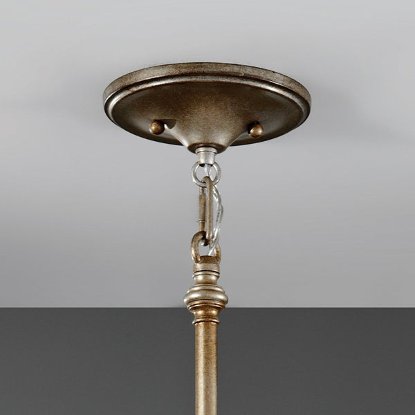 Lucia Small Crystal Pendant Light in Burnished Silver