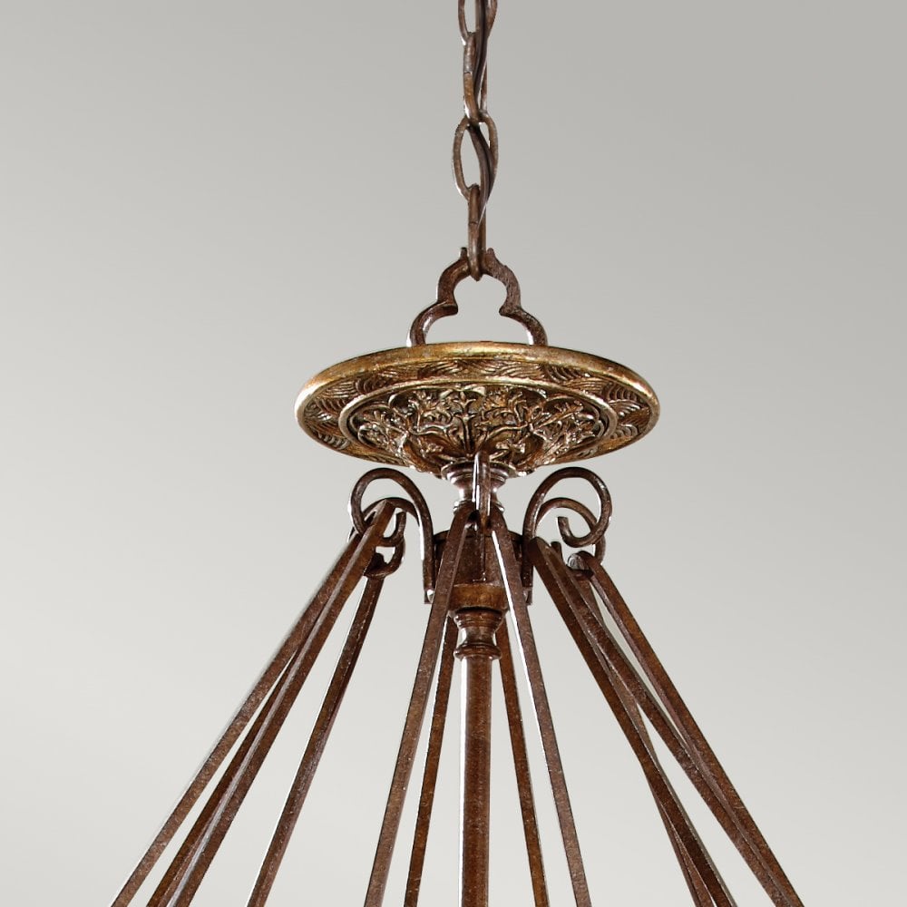Marcella Chandelier in British Bronze & Oxidised Bronze