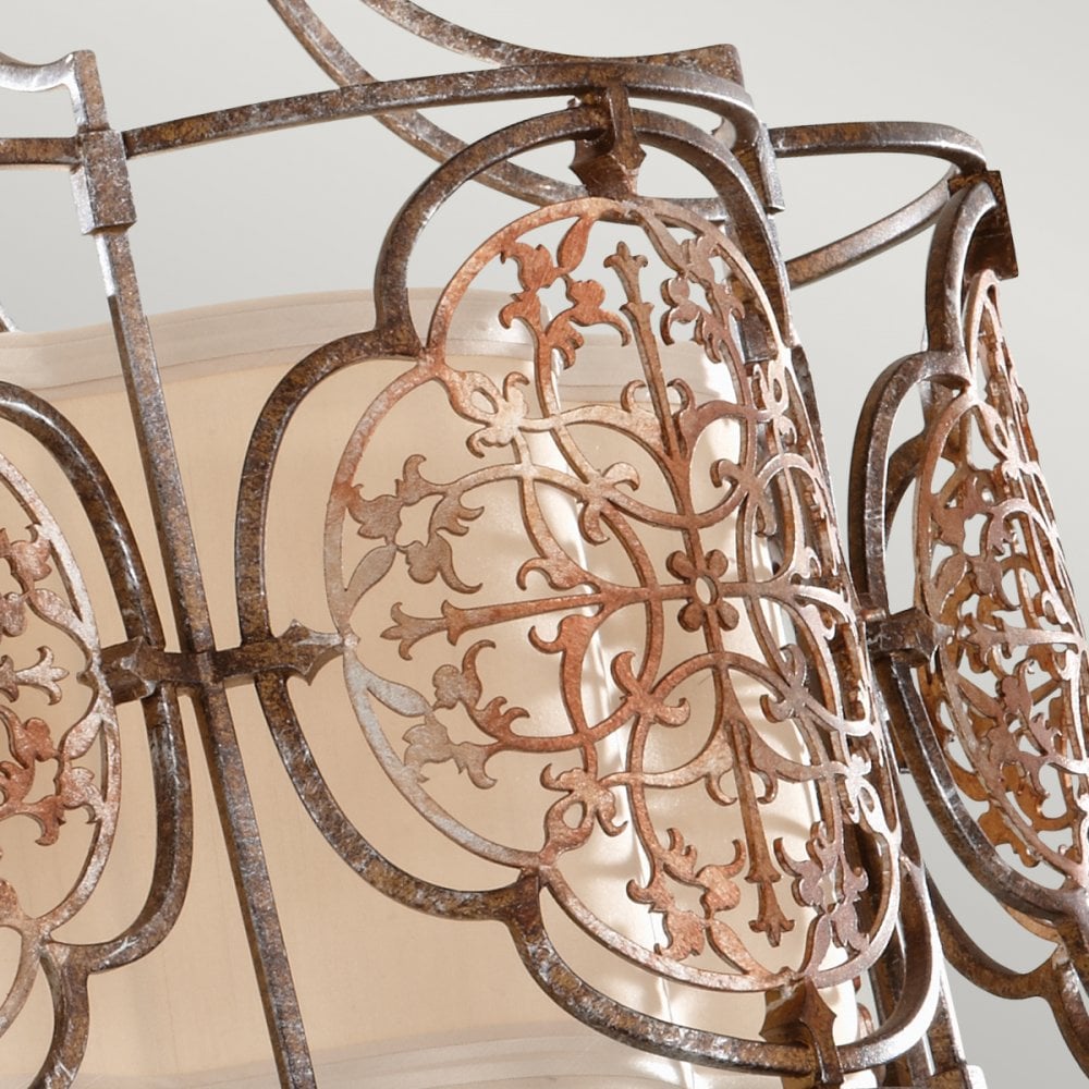 Marcella Semi-Flush in British Bronze & Oxidised Bronze