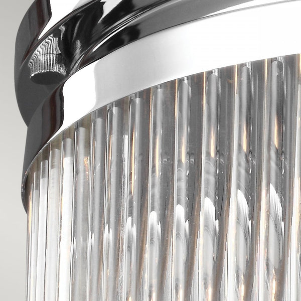 Paulson IP44 Small Flush Mount Light in Polished Chrome