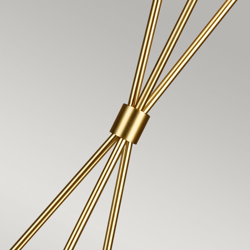 Penny Tripod Floor Lamp in Burnished Brass & White Linen Shade