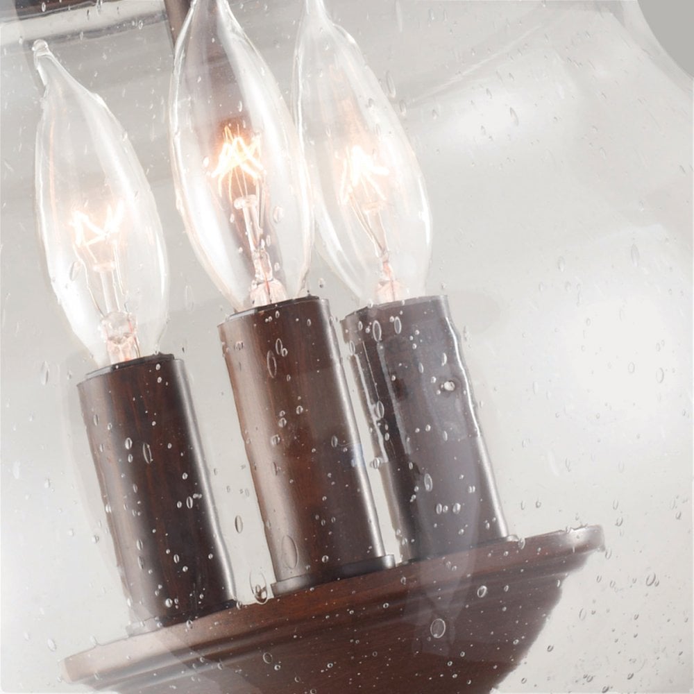 Pickering Lane Three Light Semi-Flush or Pendant in Heritage Bronze