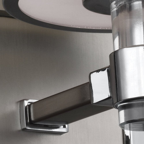 Prospect Park Wall Light in Satin Nickel & Chrome