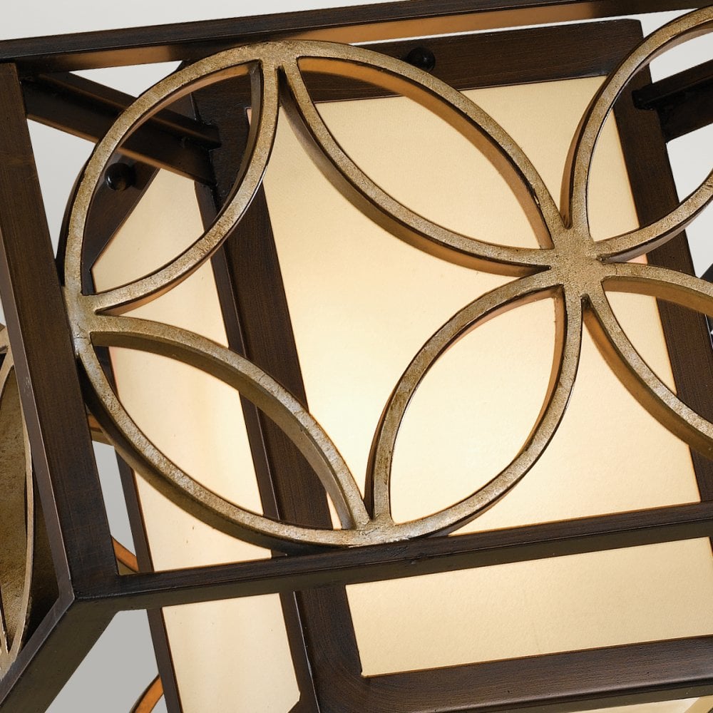 Remy Flush Mount Light in Bronze and Gold
