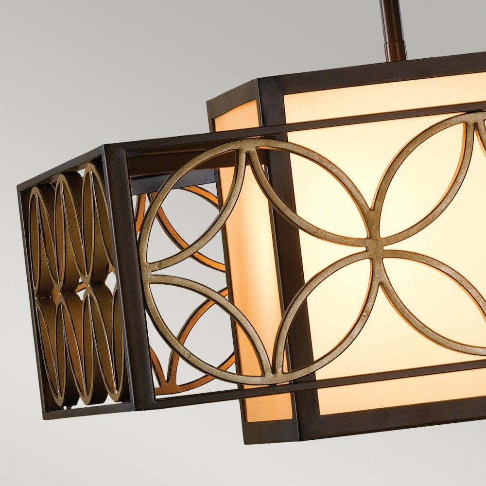 Remy Pendant Light in Bronze and Gold