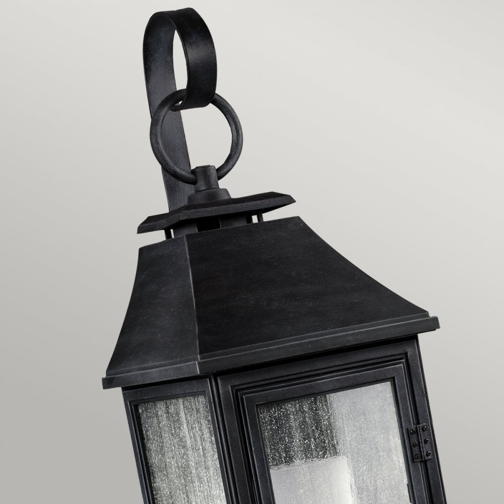 Shepherd Small Coastal Wall Lantern in Dark Weathered Zinc