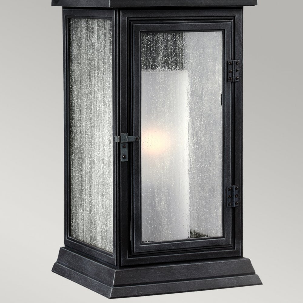 Shepherd Small Coastal Wall Lantern in Dark Weathered Zinc