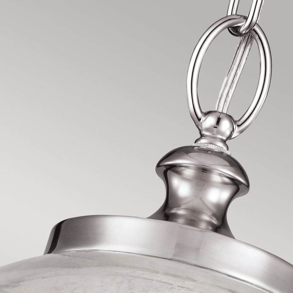 Tabby Single Pendant in Brushed Steel