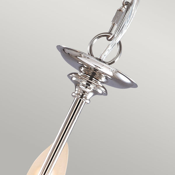 Finsbury Park Three Arm Polished Nickel Chandelier