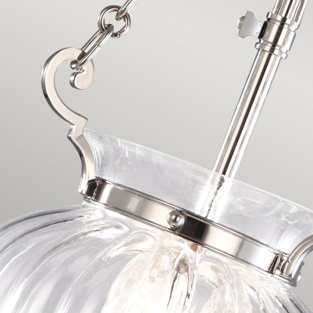 Finsbury Park Polished Nickel Small Ceiling Lantern