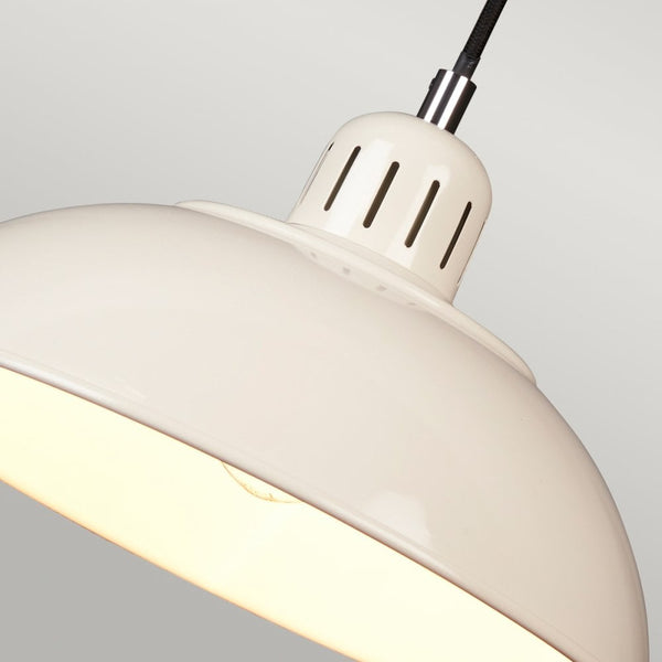 Franklin Diner Pendant Light in Oyster Cream