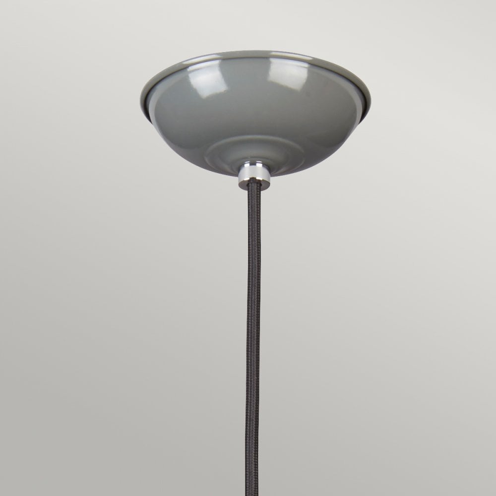 Franklin Diner Pendant Light in Tarpaulin Grey