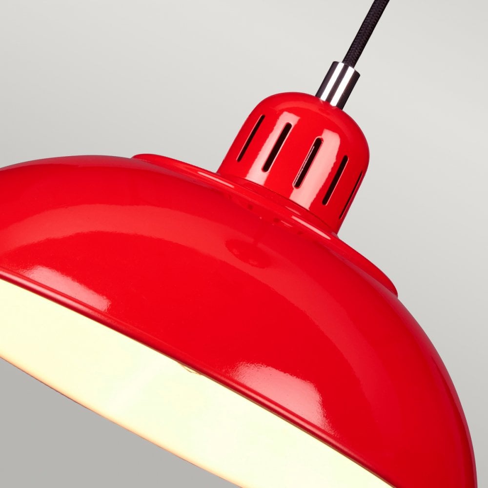 Franklin Diner Pendant Light in Traffic Red