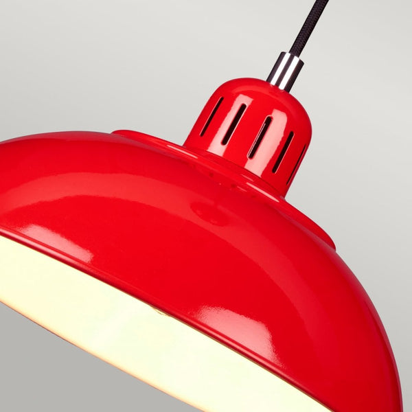 Franklin Diner Pendant Light in Traffic Red