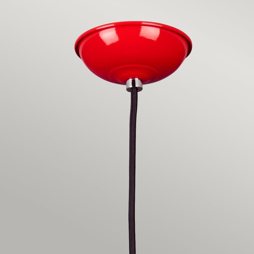 Franklin Diner Pendant Light in Traffic Red