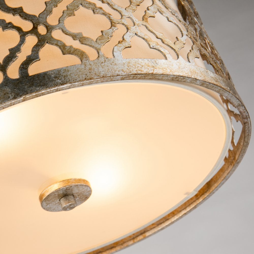 Arabella Flush Mount in Distressed Gold