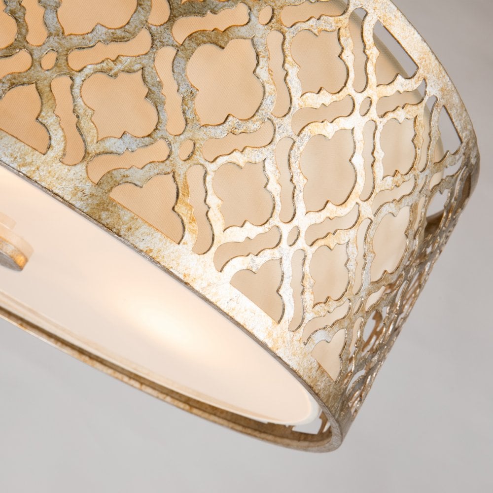 Arabella Duo-Mount Large Pendant in Distressed Gold